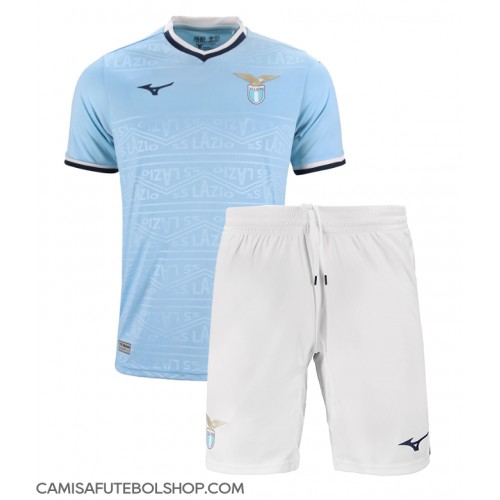 Camisa de time de futebol Lazio Replicas 1º Equipamento Infantil 2024-25 Manga Curta (+ Calças curtas)